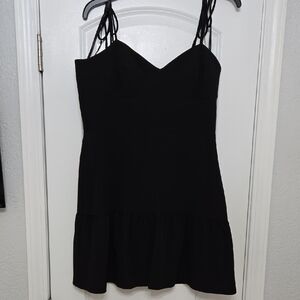 Gianni Bini Black Mini Dress with Spaghetti Straps